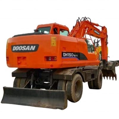 Escavatori Doosan DH150W-7 dal Giappone Ore di lavoro ridotte e cilindro idraulico Liyuan
