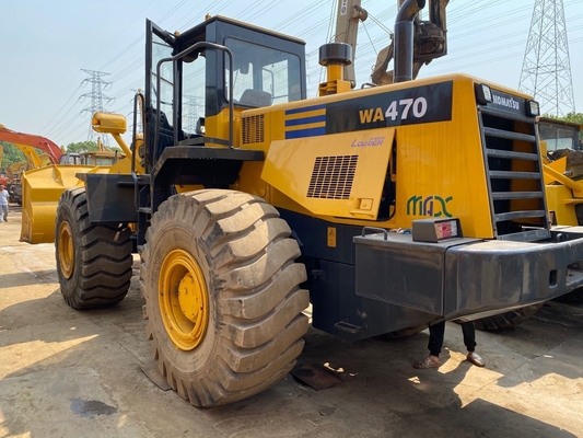 Caricatore anteriore Komatsu WA470 Caricatore a ruote per lavori di costruzione utilizzato carico nominale 7TON
