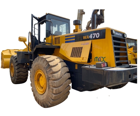 Caricatore anteriore Komatsu WA470 Caricatore a ruote per lavori di costruzione utilizzato carico nominale 7TON