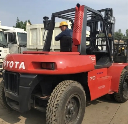 Giappone fabbricato 7 tonnellate motore diesel carrello elevatore per Toyota FD70 magazzino contenitore di seconda mano