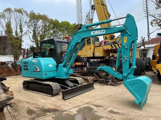 Mini escavatore KOBELCO SK60 usato con orario di lavoro ridotto e cilindro idraulico Parker