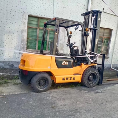 Buone condizioni HANGCHA H35 3,5 tonnellate Diesel Power Pallet Lifting Truck con larghezza di forcella 1100mm