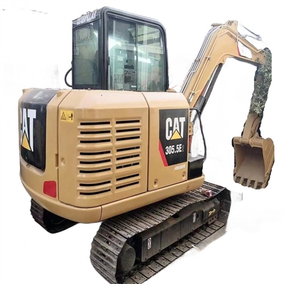 Cat. 305.5E2 Mini escavatore idraulico a trascinatore in colore originale per un peso operativo di 5 tonnellate