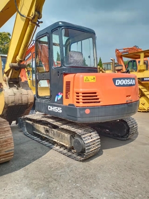 5Escavatore a scarico Doosan DH55 da 5 tonnellate con motore coreano originale e 0-2000 ore di lavoro