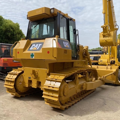 Bulldozer giallo usato Caterpillar D7G2 con altra capacità di secchio in promozione