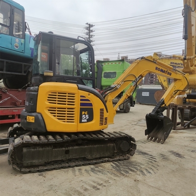Miniescavatore giapponese Komatsu PC55MR da 5,5 tonnellate di seconda mano con pompa idraulica originale