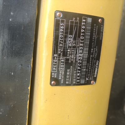 Vernice originale Escavatore Komatsu PC70 di seconda mano con basso orario di lavoro e motore