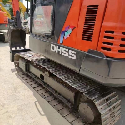 Escavatore idraulico di tipo mobile da trascinamento Doosan DH55 Escavatore usato a buone prestazioni