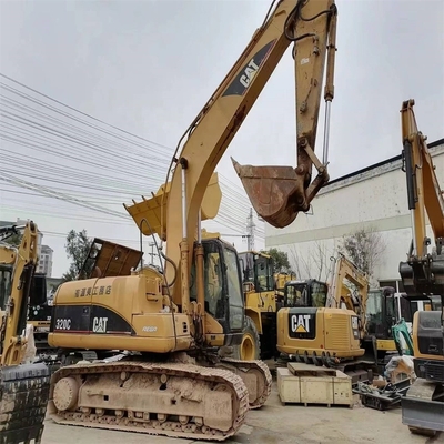 Ottime condizioni di lavoro Escavatore usato Caterpillar 320C con motore CAT originale