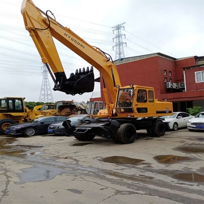 15 tonnellate Hyundai Used Wheel Excavator 150W con colore originale e valvola idraulica