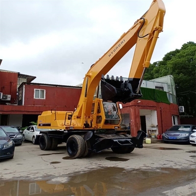 15 tonnellate Hyundai Used Wheel Excavator 150W con colore originale e valvola idraulica