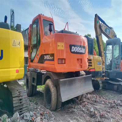 DH150W-7 Escavatore a ruote Doosan in buone condizioni con valvola idraulica