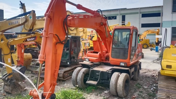 DOOSAN DH150w-7 Excavator ruota vernice originale e 16000 KG in magazzino per la costruzione