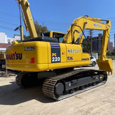 Scavatore idraulico a trascinatore giallo Komatsu PC220 Escavatore a basso consumo di carburante