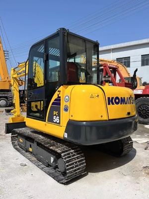 Mini escavatore usato PC56 a Shanghai /escavatore usato Komatsu PC55mr MADE IN JAPAN