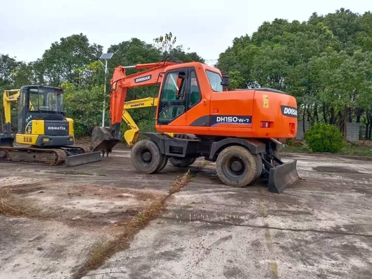 Alta efficienza operativa Doosan DH150W-7 Escavatore da trattore usato con motore giapponese