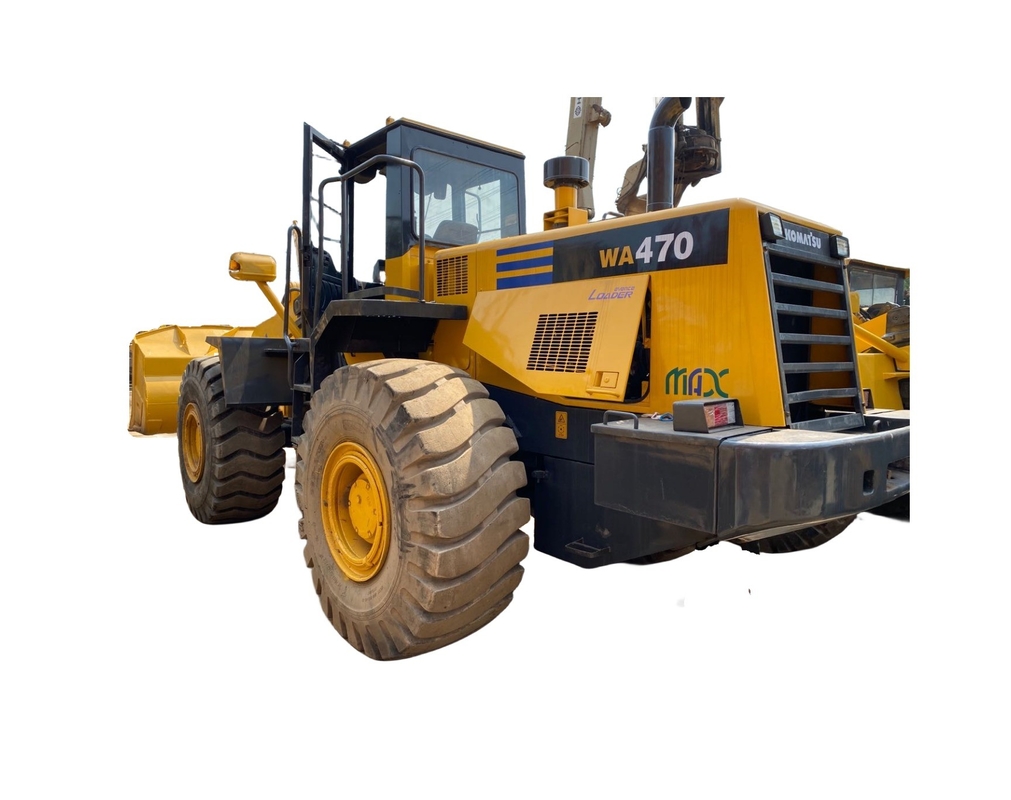 Caricatore anteriore Komatsu WA470 Caricatore a ruote per lavori di costruzione utilizzato carico nominale 7TON