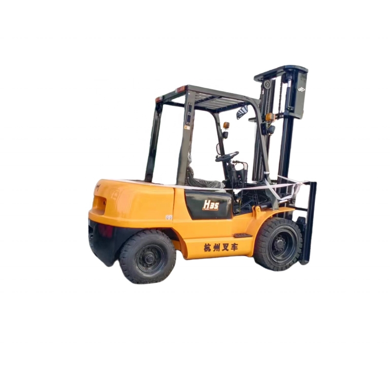 Buone condizioni HANGCHA H35 3,5 tonnellate Diesel Power Pallet Lifting Truck con larghezza di forcella 1100mm