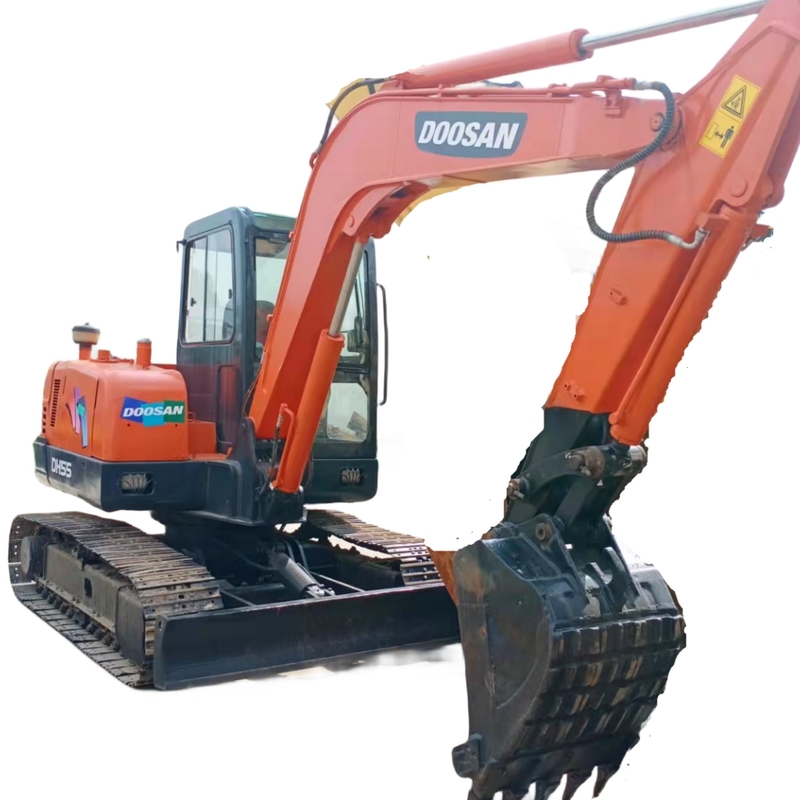 5Escavatore a scarico Doosan DH55 da 5 tonnellate con motore coreano originale e 0-2000 ore di lavoro