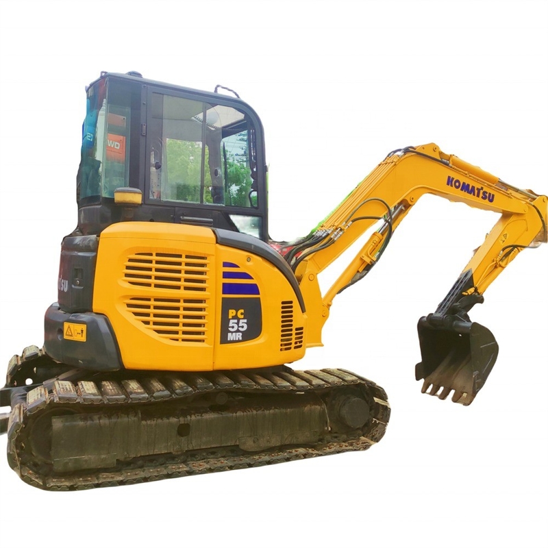 Miniescavatore giapponese Komatsu PC55MR da 5,5 tonnellate di seconda mano con pompa idraulica originale