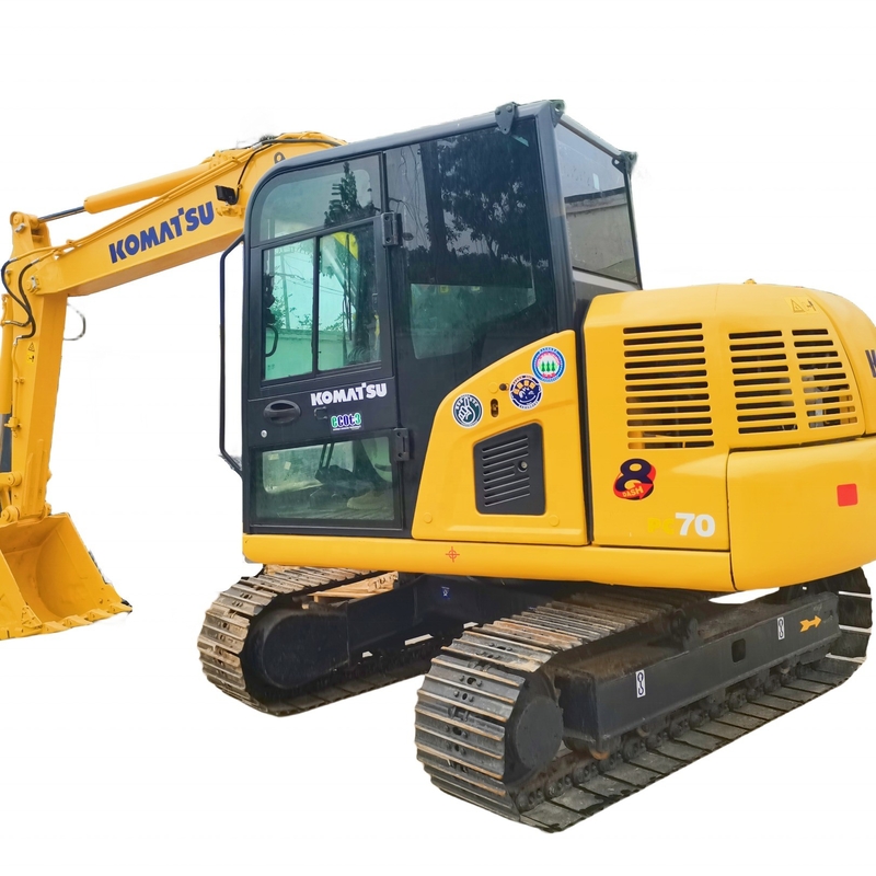 Vernice originale Escavatore Komatsu PC70 di seconda mano con basso orario di lavoro e motore