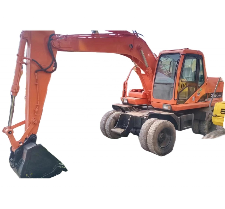 DOOSAN DH150w-7 Excavator ruota vernice originale e 16000 KG in magazzino per la costruzione