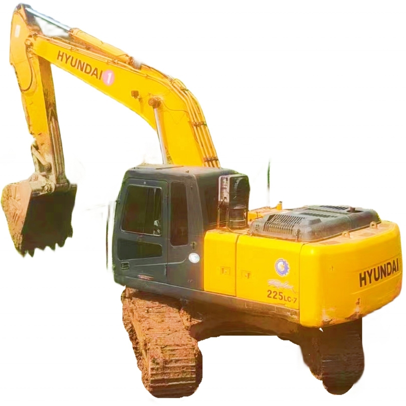 Buone condizioni HYUNDAI 225LC-7 escavatore di seconda mano per la costruzione e l'agricoltura