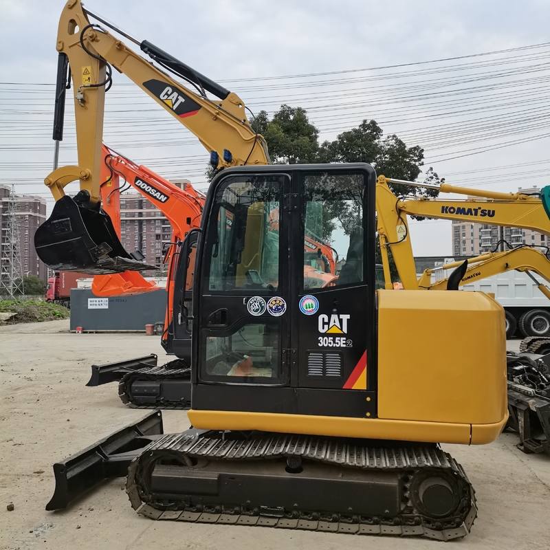 CAT305 Escavatori usati Escavatori a trascinatore da 5 tonnellate con altro cilindro e secchio idraulici