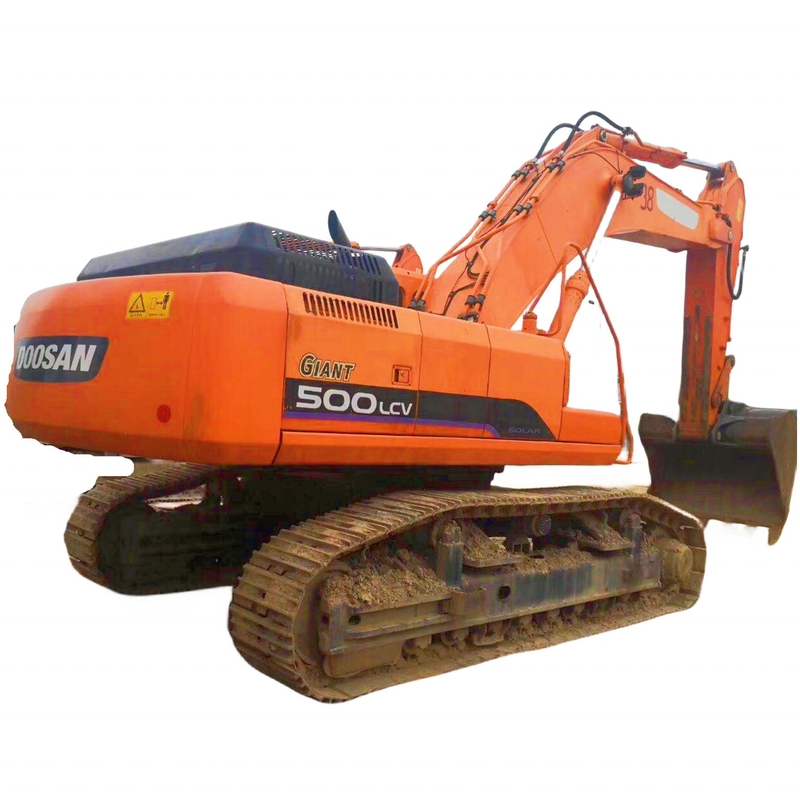 Escavatore a strisce Doosan DX500LC usato del 2021 con vernice originale e in buone condizioni